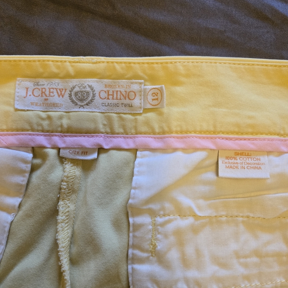 New With Tag J Crew Broken-In Chino Shorts - Size 12 100% Cotton, Super Soft - Picture 4 of 14